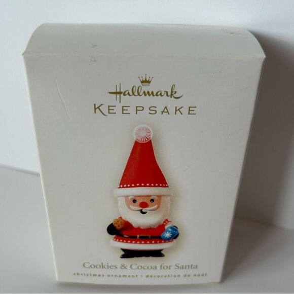 2008 HALLMARK KEEPSAKE CHRISTMAS ORNAMENT COOKIES & COCOA FOR SANTA New - Picture 1 of 5